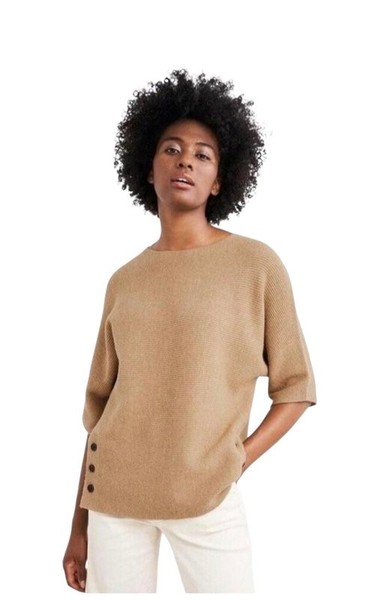 Women White Stuff Sweater Brown Wool L