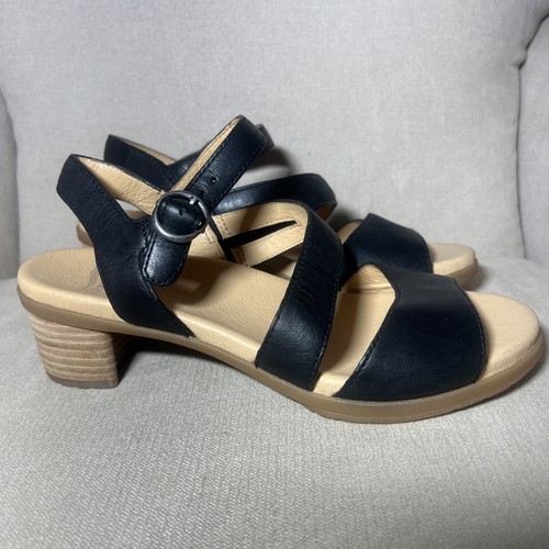 Scarpe sandali Dansko donna EU 38 US 7,5-8 nappa tanaceto nero con cinturino in pelle - Foto 15 di 15