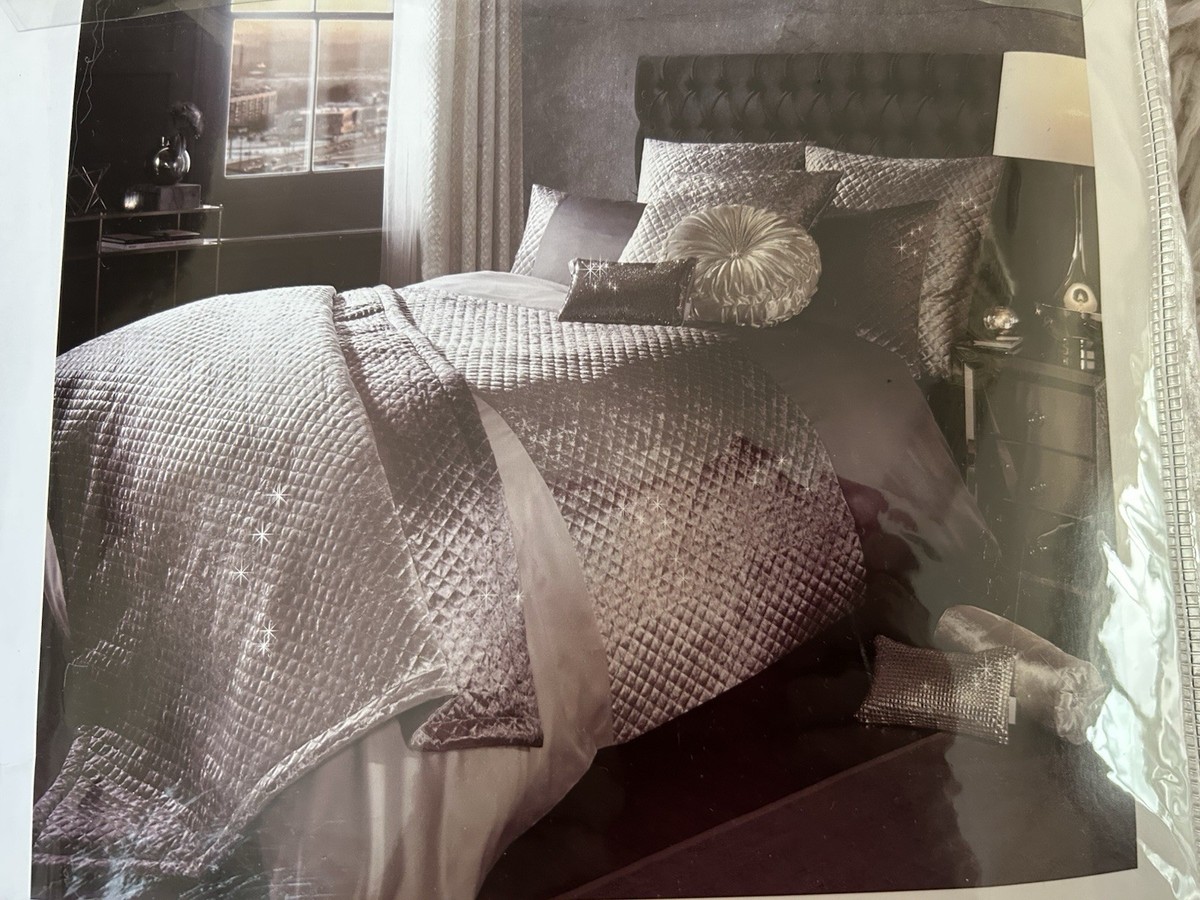 STUNNING BRAND NEW KYLIE MINOGUE GIA SLATE DOUBLE 5 PIECE BEDDING 