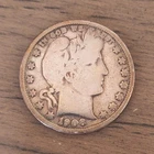 1908 Barber Half Dollar Silver Coin Denver Circulated