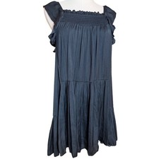 Free People Intimately Want Your Love Mini Dress Black XS Tiered Boho Babydoll