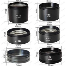 0.3X 0.5X 0.7X 0.75X 1X 1.5X 2.0X M48 Barlow Auxiliary Barlow Objective Lens