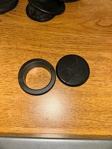 Set of 5-1 1/2" Black Plastic Desk Grommet.