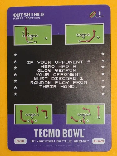 2026 Bo Jackson Battle Arena TECMO BOWL BOBA PL20 PL-20 Outshined SP