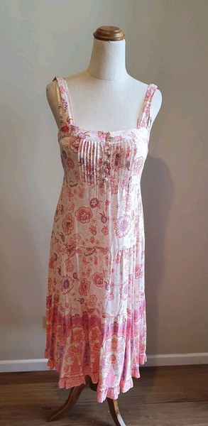 SHAREEN  Pretty Midi Sundress Good  Condition Washable Size 10