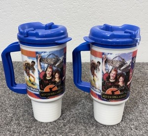 Lot of 2 Silver Dollar City GRANDFATHERED Refillable Mug