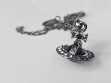 Vivienne Westwood Orb Planet Necklace Pendant Black/Silver