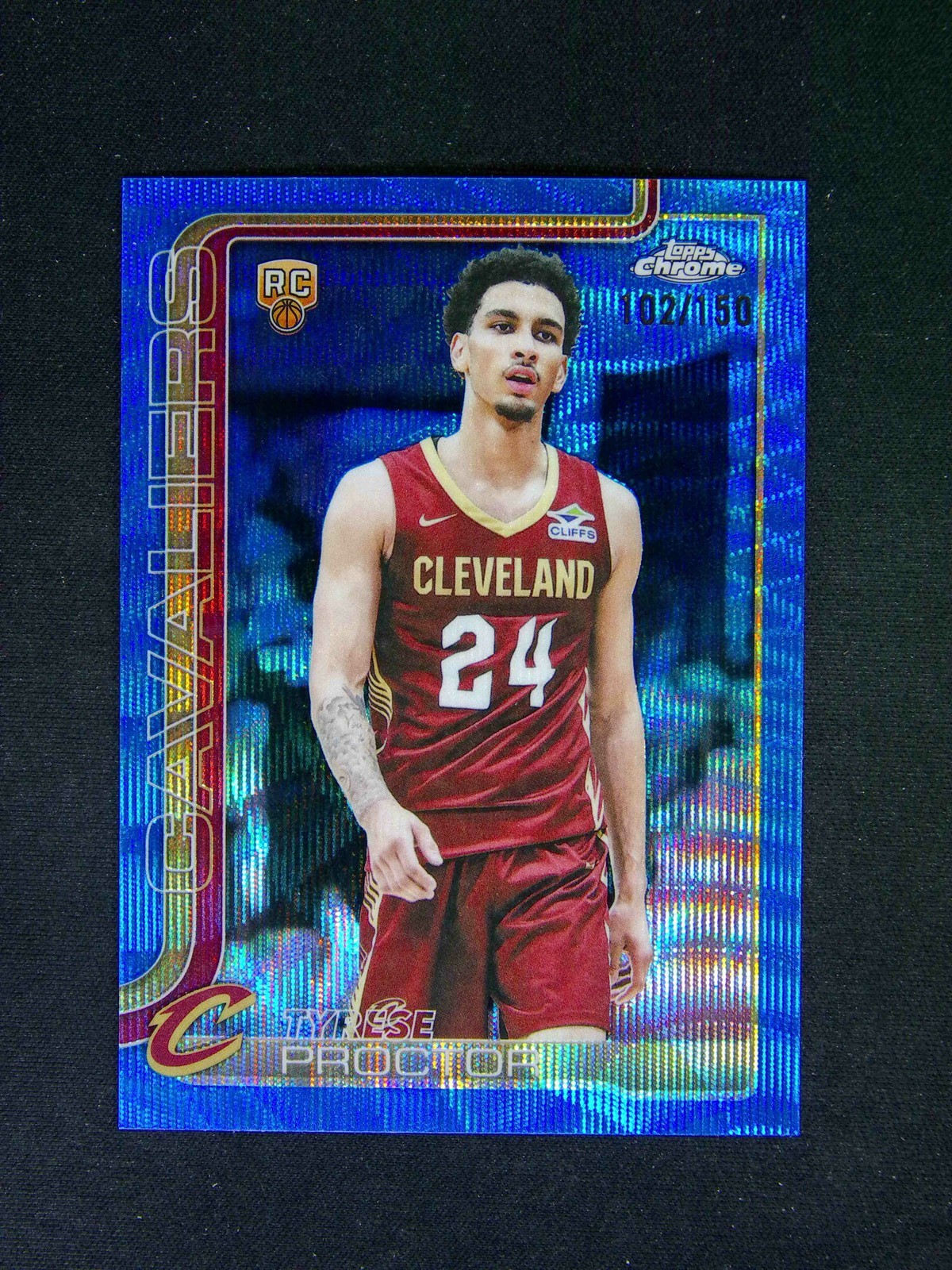 2025-26 Topps Chrome Tyrese Proctor #300 RC Rookie Refractors Blue Wave /150