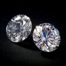 Loose CVD Lab-Grown 2 Diamond 1Ct Pair Of Round Color D , Clarity IF Certified