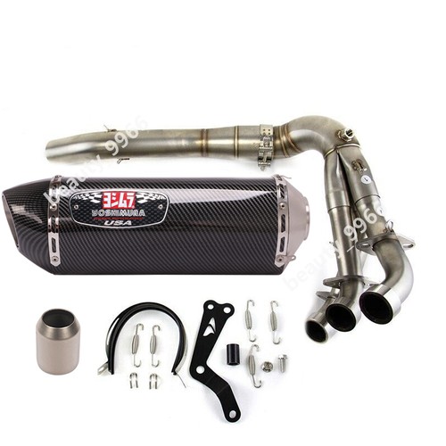 MT-09 2020-2025 for Yamaha MT-09 Exhaust Front Pipe Muffler Tips Whole System