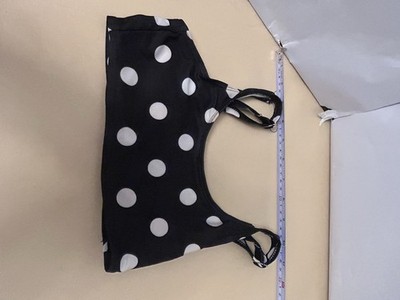 Unbranded Youth Girl Black 7T Black White Polka Dot Bikini top