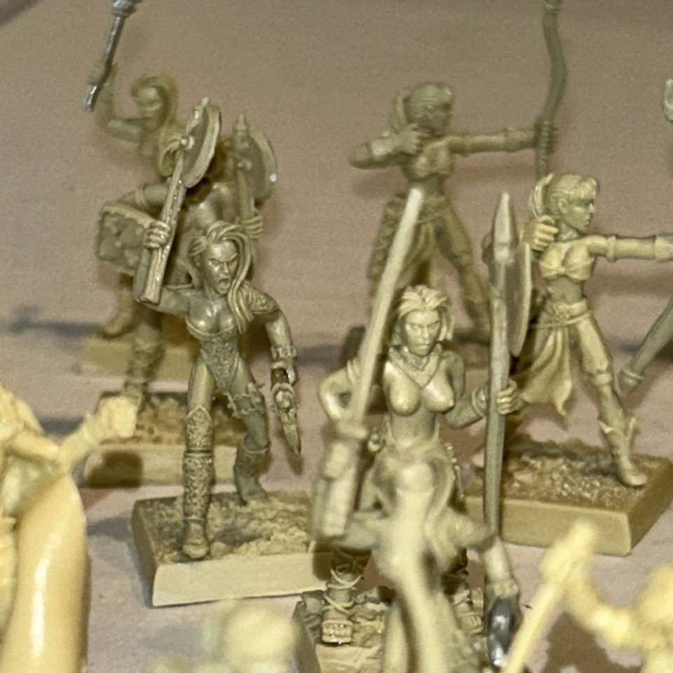 30 miniaturas de plástico Fenryll Amazon Warrior mujeres niñas 28 mm D&D Warhammer Foto 4 de 4