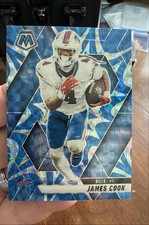 2025 Panini Mosaic - James Cook #201 Reactive Blue Mosaic Prizm