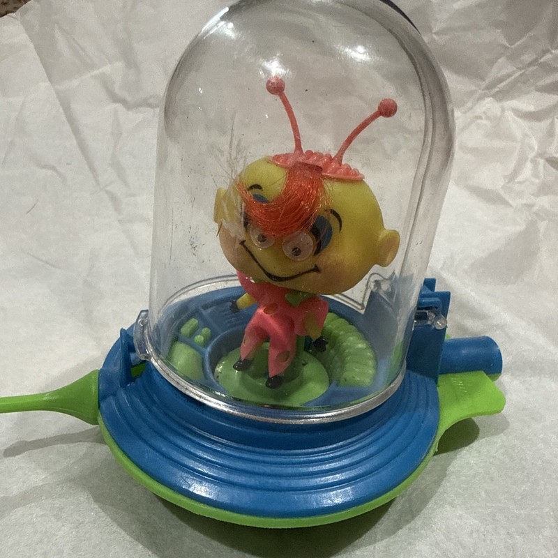 Vintage Kozmic Liddle Kiddles Yello Fello Little Martian Doll Spaceship 