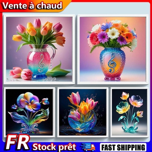 Kit point de croix imprimé animaux fils de coton écologique broderie