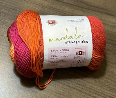 Lion Brand Mandala STRING Yarn JINGLE Acrylic 3.5oz 350yds