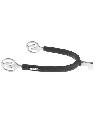 Edelstahl Englische Sporen, super-grip gummiert, mit Hammerschaft Metalab 
