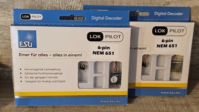 ESU Lokpilot Decoder Set 2x 59616 (V5) Multiprotokoll NEM 651 (6-pin)