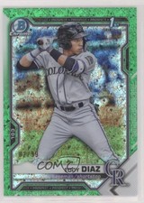 2021 Bowman Chrome Prospects Green Mini-Diamond Refractor 82/99 Eddy Diaz ni4