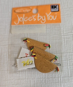 RARE Tacos & Hot Sauce Jolee's By You Mini Scrapbooking Embelishments