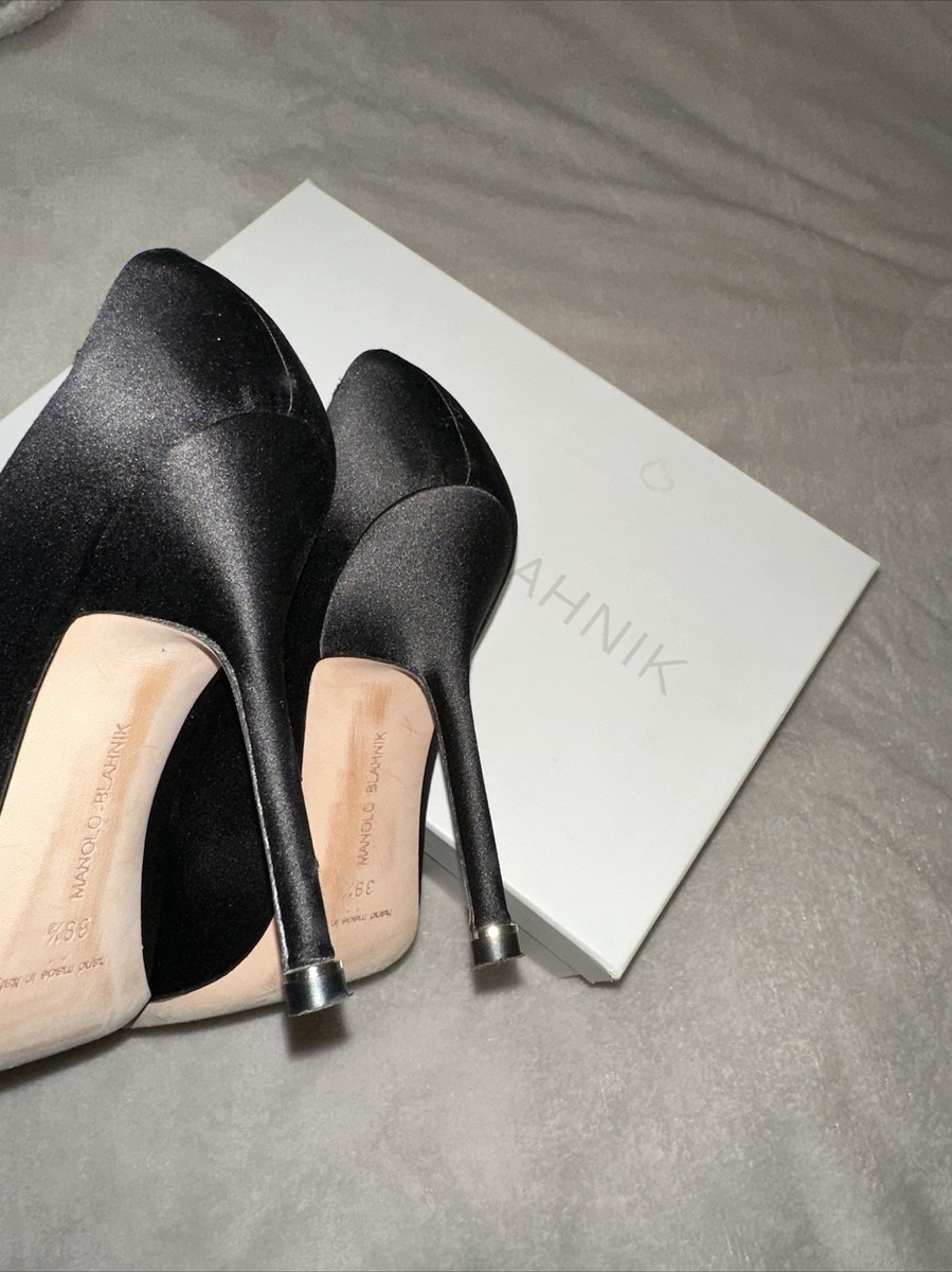 Manolo Blahnik 37 黒 Hangisi 105 MB17134S-Manolo-Blahnik-