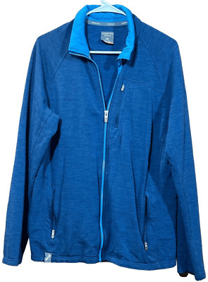 Blue Iceberg Murino Men's Medium 200 Sierra Long Sleeve Zip Lightweight Hooded B