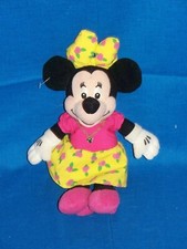 Disney Store Minnie Mouse beanbag plush birthstone necklace ears May emerald 10"