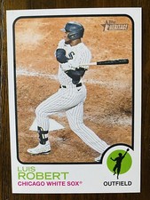 2022 Topps Heritage LUIS ROBERT 1973 Oversized Box Topper #OB-LR White Sox
