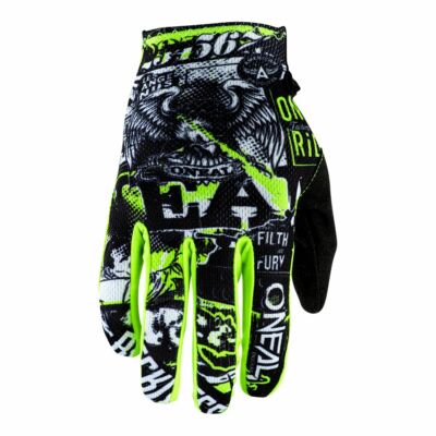 O'neal Matrix Attack MX DH FR Handschuhe schwarz/gelb 2020 Oneal