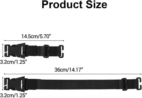 6PCS Tactical Rush Tier System Molle Backpack Straps Accessories Durable Black - Picture 7 of 7