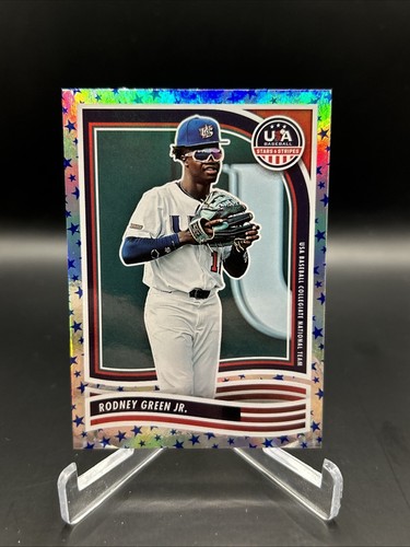 2024 USA Baseball Stars and Stripes Blue Star Holo #31 Rodney Green Jr ...