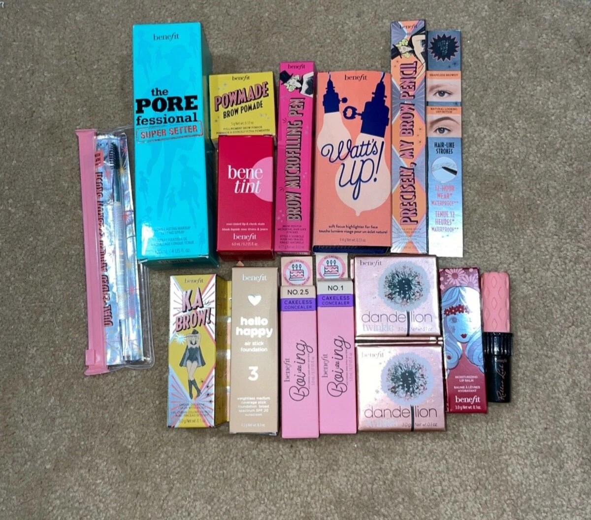 Brand new in box Benefit Cosmetics makeup lot full sized reseller lot