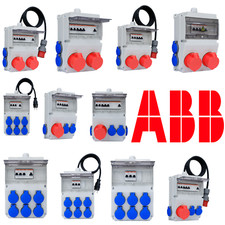 Baustromverteiler Wandverteiler ABB FI LS Schalter CEE 16A 230V mit 2m Kabel Neu