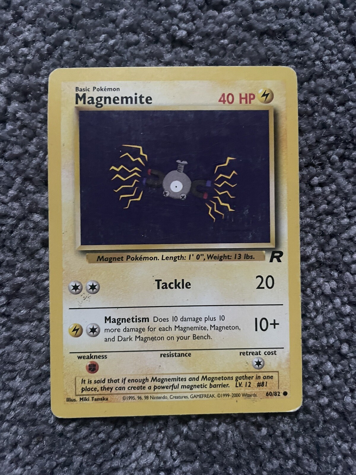 Pokémon Team Rocket 1st Edition Regular Finish Magnemite 60/82 NM-MT OC160