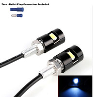 Motorcycle Licence Plate Bolt Light Black Waterproff Led Lights Qty 2 on sale Motorcycle Licence Plate Bolt Light Black Waterproff Led Lights Qty 2 on sale