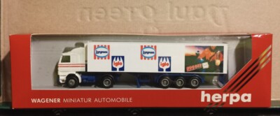 Herpa 1:87 Scania 843014 Langnese Iglo Kühlkoffer Container Sattelzug, OVP Neuw.