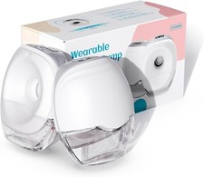 2PC Wearable Electric Portable Silicone Breast Pump, 3 Modes  8 Levels - NEW.