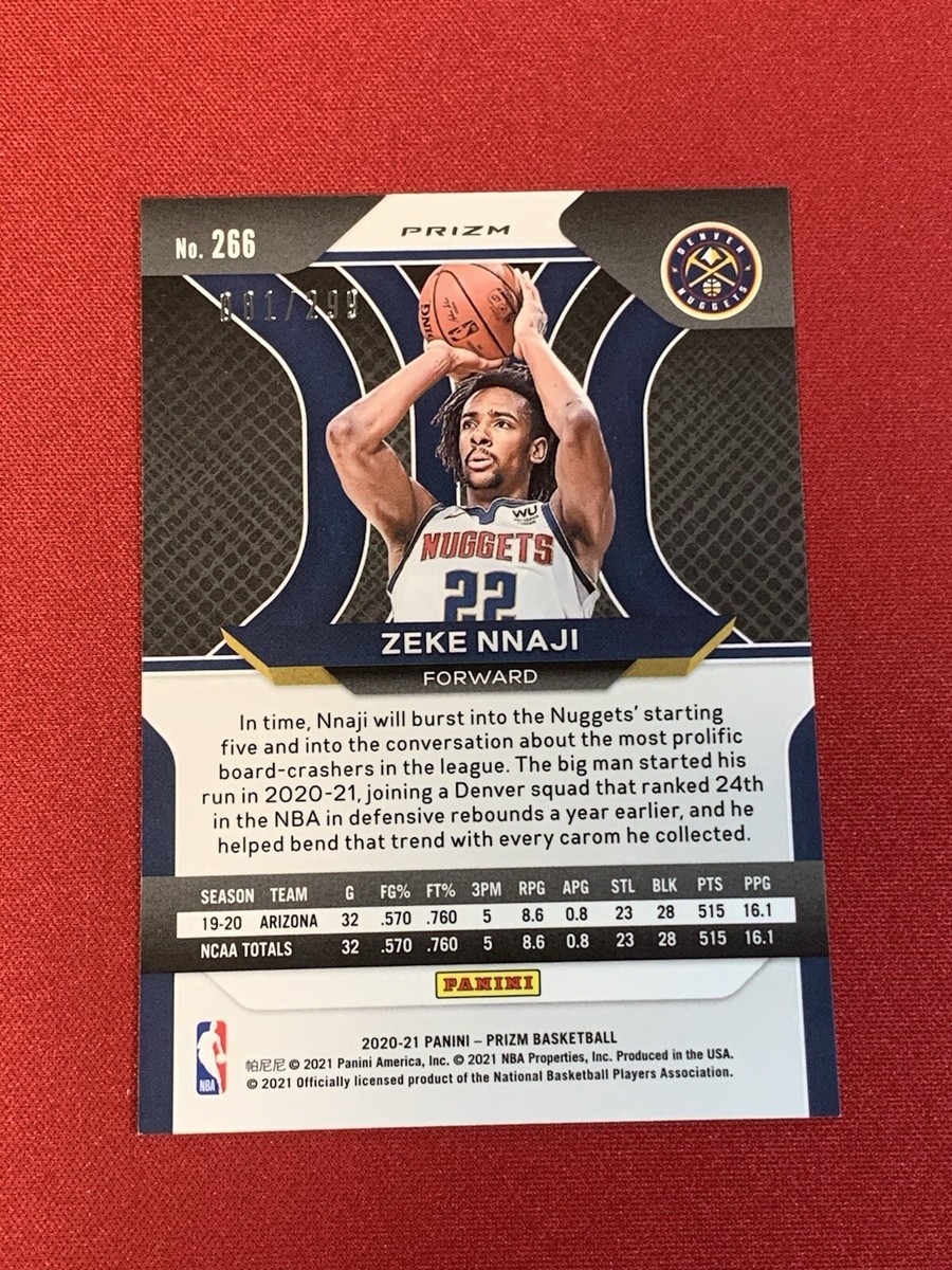 2020-21 Panini Prizm - Red Prizm #266 Zeke Nnaji /299 (RC) | eBay