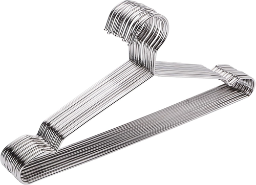 Hangers 10 Pack Clothes Hanger Strong Heavy Duty Stainless Steel Metal Ultra Thi - Picture 11 of 12