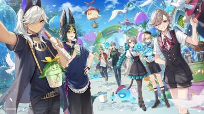 Anime aether alhaitham aranara cyno freminet hydro Stitched Gaming Mat Desk