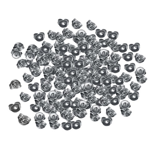 Lot De 100 Fermoirs Pour Boucles D'Oreilles Hameçon - Acier Inoxydable Hypoallergénique, Or Et Argent - 5