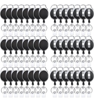 50pc Honoson Heavy Duty Retractable Badge Reels Batch ID Badge