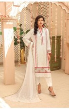 Pakistanischer Designer Fatima Noor Anzug unbestickt