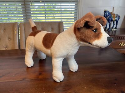 Realistic Fox Terrier Jack Russell Dog 20” Plush! Standing AKC Dog