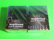 50 TOPLOAD CARD HOLDERS, PREMIUM 20 PT., FOR TRADING CARDS, 3 X 4 RIGID PLASTIC
