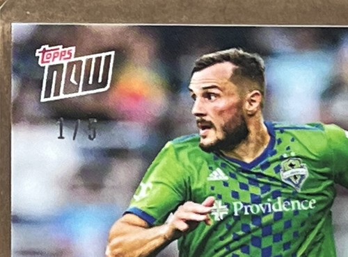 2023 TOPPS NOW MLS Playoffs #21 JORDAN MORRIS SEATTLE Orange Parallel 1/5 - Picture 2 of 3