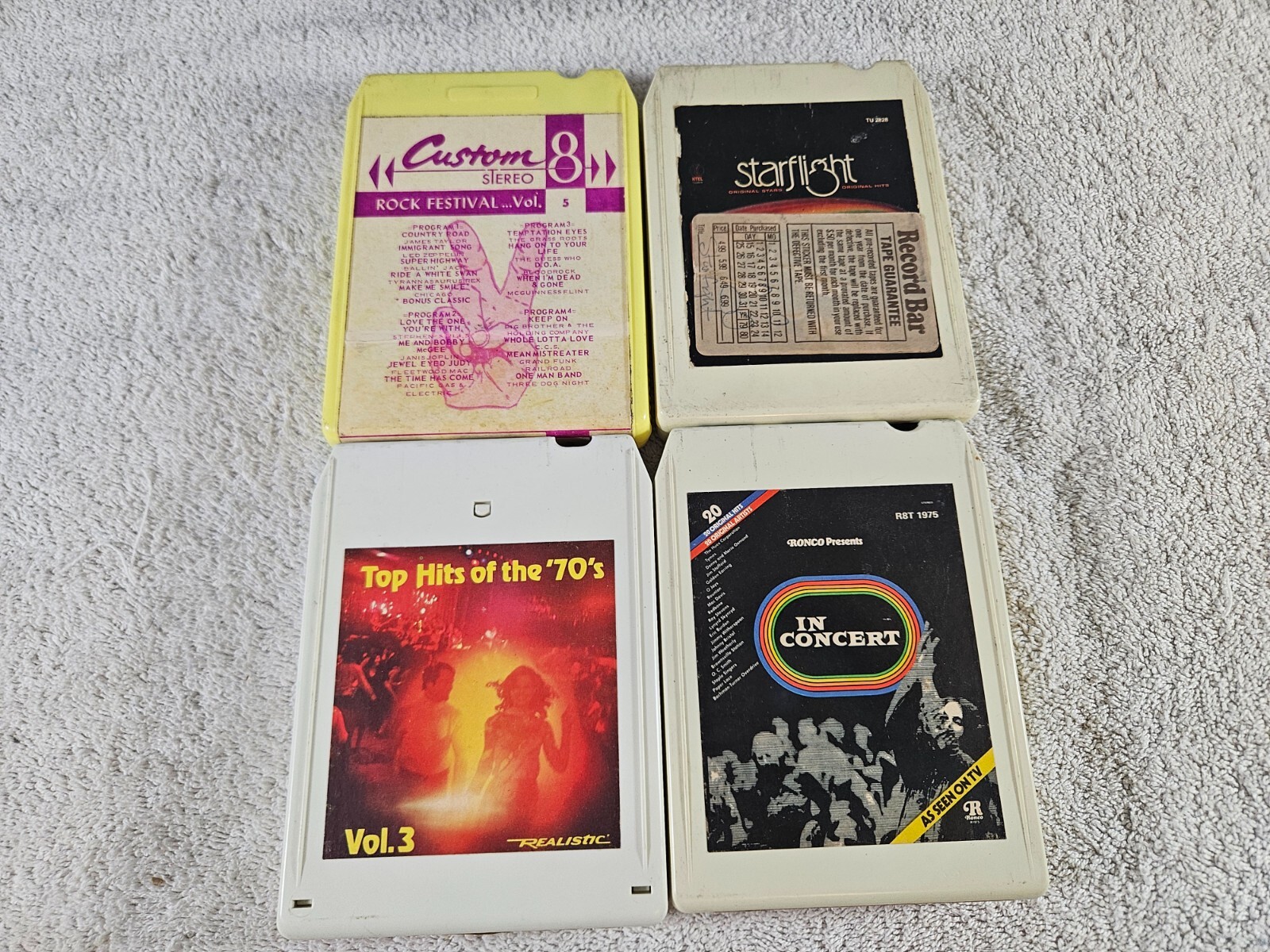 1970’s Pop/Rock Compilations- 8-Track Lot of 4 Tapes. Pro serviced! | eBay
