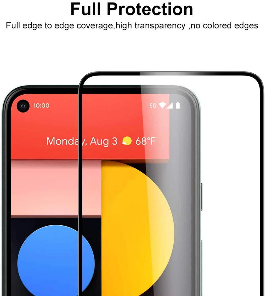 For Google Pixel 9a 8a 8 7a 7 6a 6 9 Pro XL Tempered Glass Full Screen Protector - Image 2 of 4
