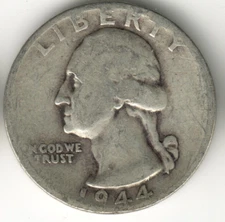 USA - 1944D - Washington ¼ $ - Silver Eagle - Low Mintage - #15230RG