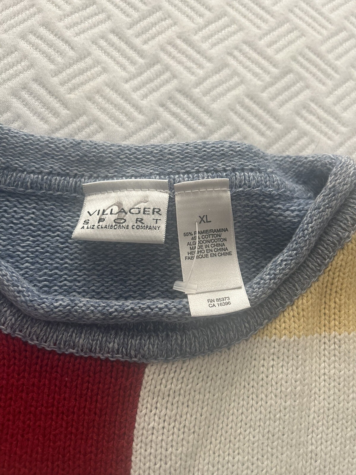 Vintage Villager Liz Clairborne Patchwork Crewnec… - image 3